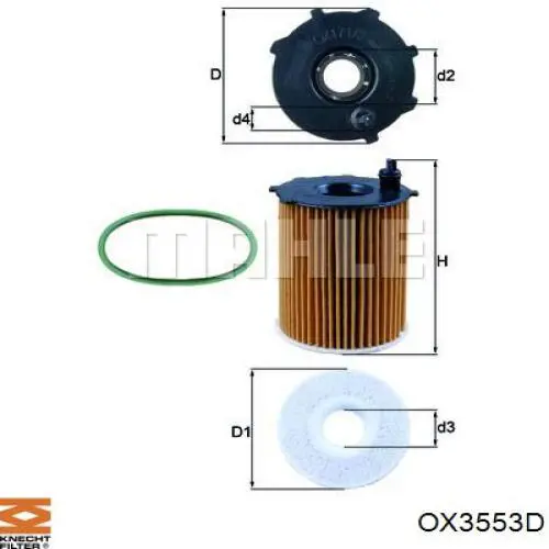 Фільтр масляний OX3553D Knecht-Mahle