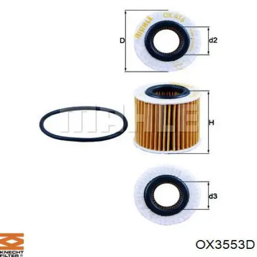 Фільтр масляний OX3553D Knecht-Mahle