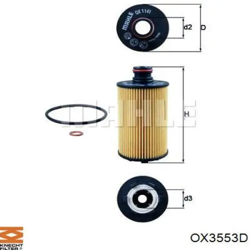 Фільтр масляний OX3553D Knecht-Mahle
