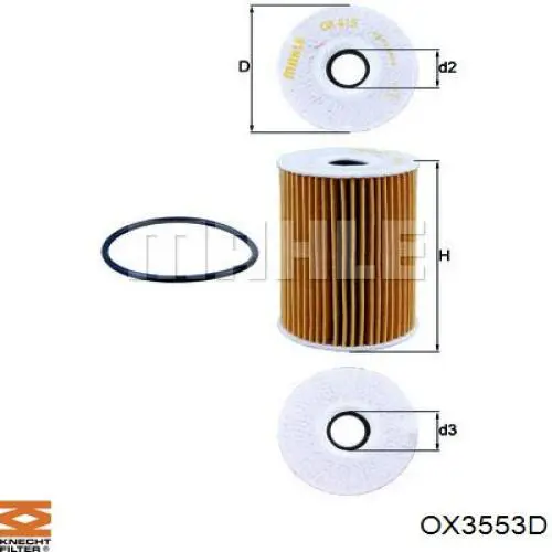Фільтр масляний OX3553D Knecht-Mahle