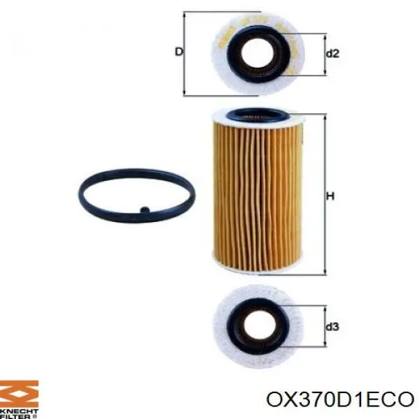 OX370D1ECO Knecht-Mahle масляный фильтр