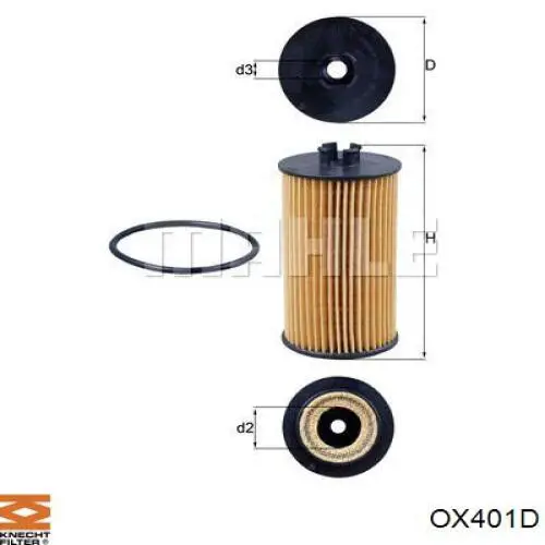 OX401D Knecht-Mahle масляный фильтр
