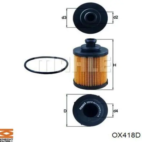 OX418D Knecht-Mahle масляный фильтр