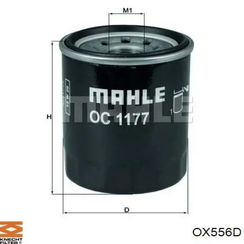 OX556D Knecht-Mahle масляный фильтр