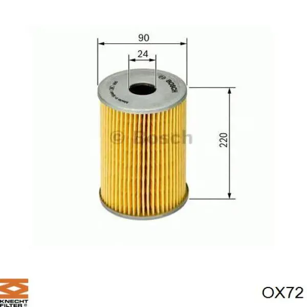 OX72 Knecht-Mahle масляный фильтр