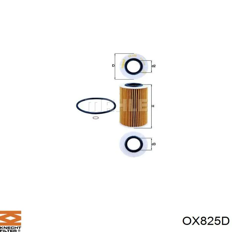 OX825D Knecht-Mahle масляный фильтр