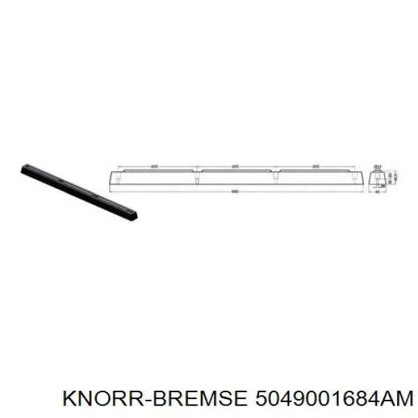 Трос переключения передач (выбора передачи) KNORR-BREMSE 5049001684AM