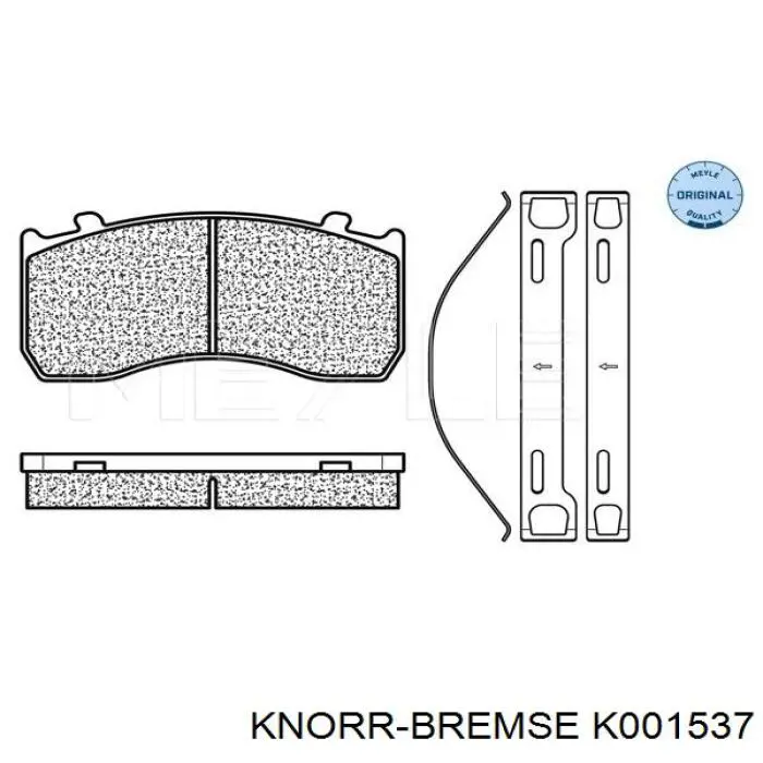 K001537 Knorr-bremse Колодки передние