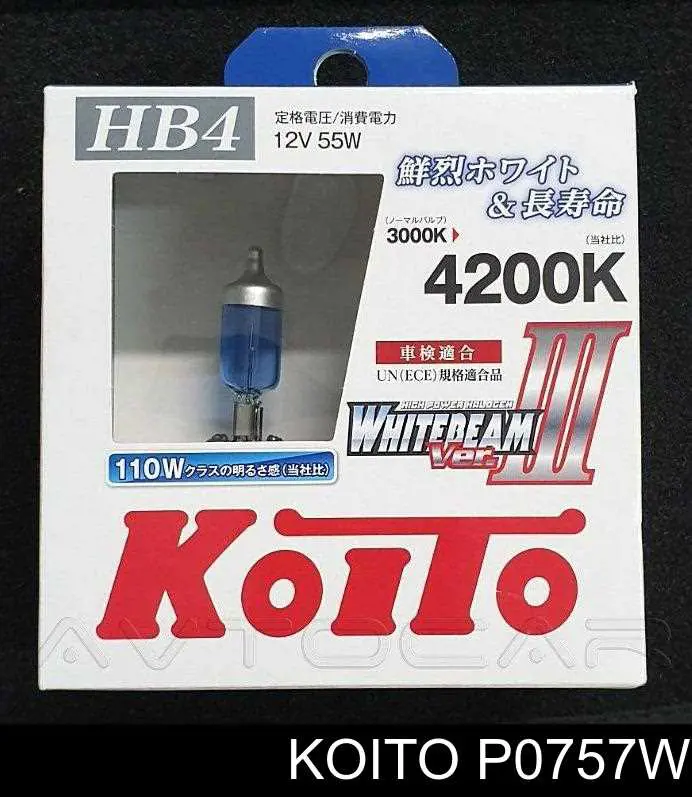 P0757W Koito Лампочка дальнего света