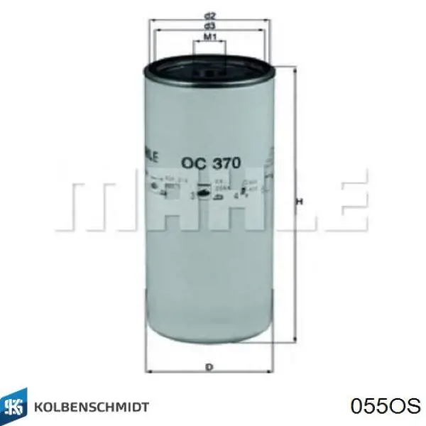 Фильтр очистки масла центробежный Kolbenschmidt 055OS цена, от 18.92 USD