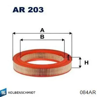 Воздушный фильтр 084AR Kolbenschmidt
