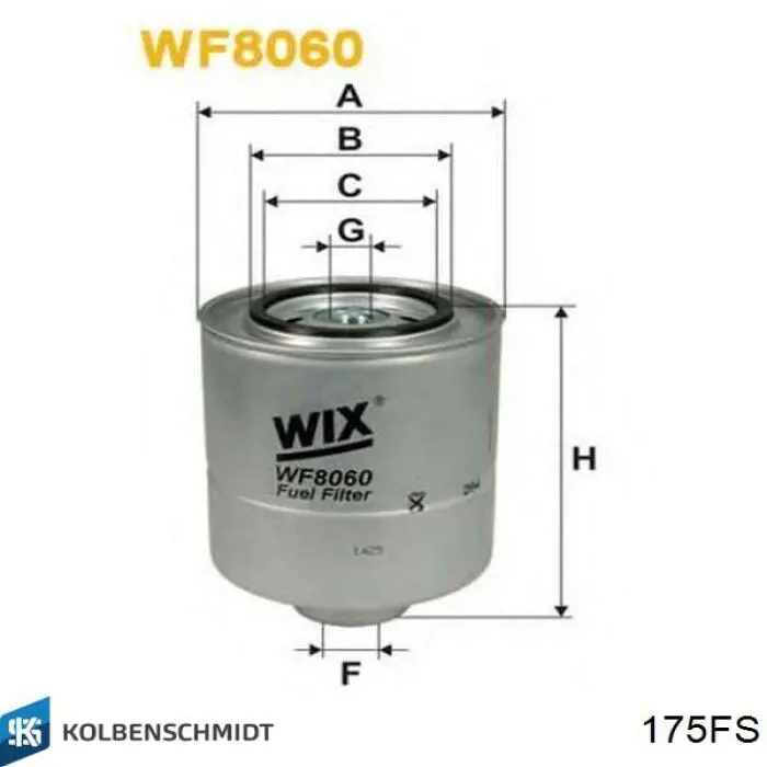 Топливный фильтр 175FS Kolbenschmidt