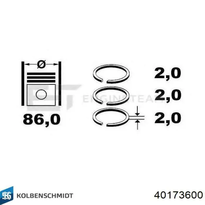 Купить 40173600 Kolbenschmidt Поршень на 1 цилиндр