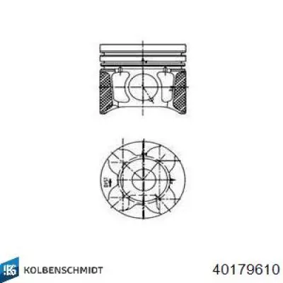 Pistón completo para 1 cilindro, cota de reparación + 0,50 mm 40179610 Kolbenschmidt