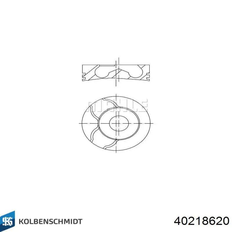 40218620 Kolbenschmidt поршень в комплекте на 1 цилиндр, 2-й ремонт (+0,50)