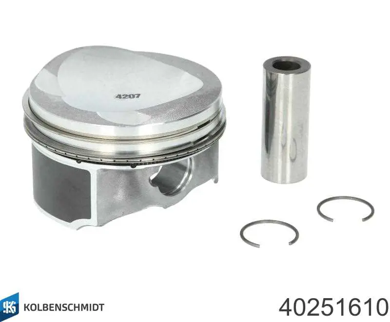 40251610 Kolbenschmidt поршень в комплекте на 1 цилиндр, 1-й ремонт (+0,25)