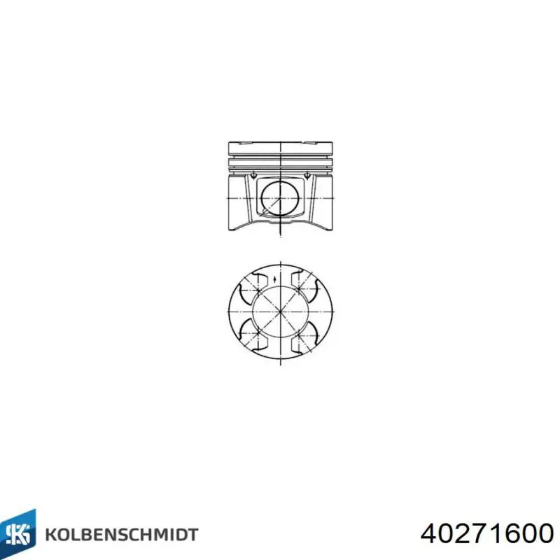 Поршень на 1 цилиндр 40271600 Kolbenschmidt