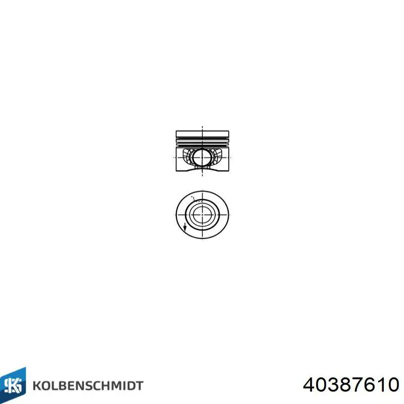 Купить 40387610 Kolbenschmidt Поршень в комплекте на 1 цилиндр, 1-й ремонт (+0,25)