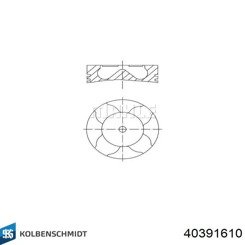 Поршня, 1-й ремонт (+0,25) Kolbenschmidt 40391610 цена, от 2.63 USD