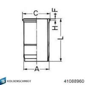 41088960 Kolbenschmidt Комплект поршень+гильза