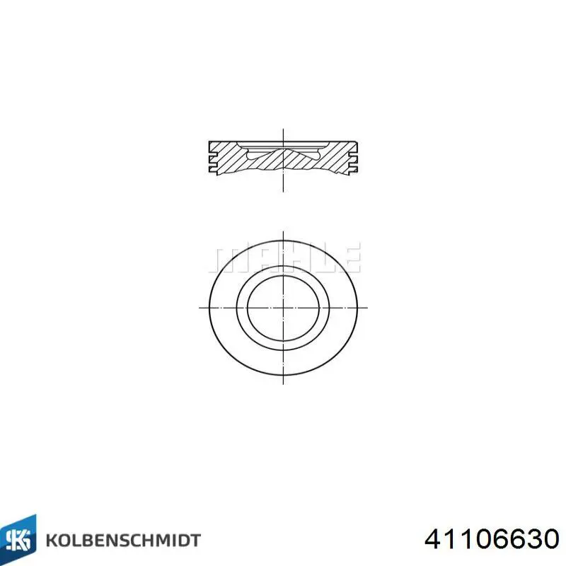 Поршень в комплекте на 1 цилиндр, 2-й ремонт (+0,50) Kolbenschmidt 41106630 цена, от 149.90 USD