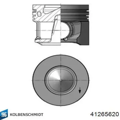 Поршень (комплект на мотор), 2-й ремонт (+0,50) 41265620 Kolbenschmidt