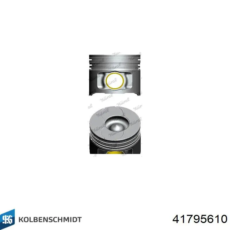 41795610 Kolbenschmidt поршень в комплекте на 1 цилиндр, 2-й ремонт (+0,50)