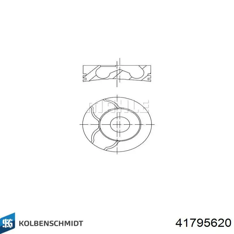 Pistón completo para 1 cilindro, cota de reparación + 0,60 mm 41795620 Kolbenschmidt