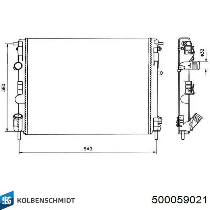 Водяной насос Kolbenschmidt 500059021