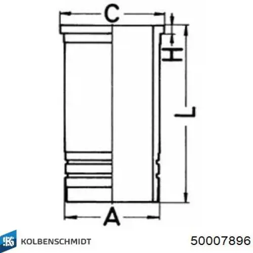 50007896 Kolbenschmidt Кольцо уплотнительное под гильзу двигателя