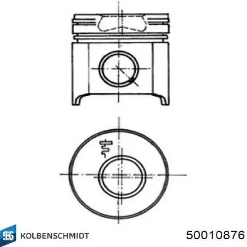 Комплект поршневых колец на 1 цилиндр, стандарт 50010876 Kolbenschmidt