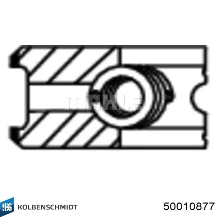 Купить 50010877 Kolbenschmidt Комплект поршневых колец на 1 цилиндр, 2-й ремонт (+0,50)