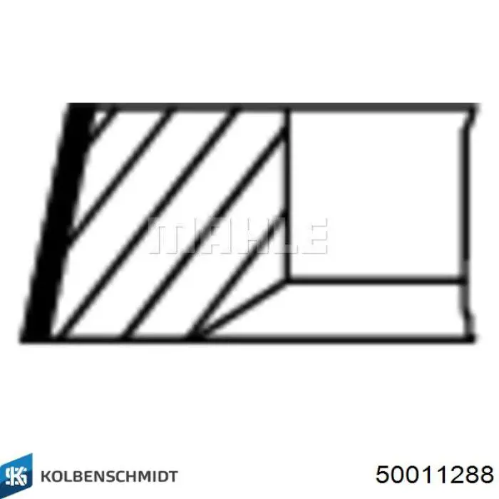 Купить 50011288 Kolbenschmidt Комплект поршневых колец на 1 цилиндр, стандарт
