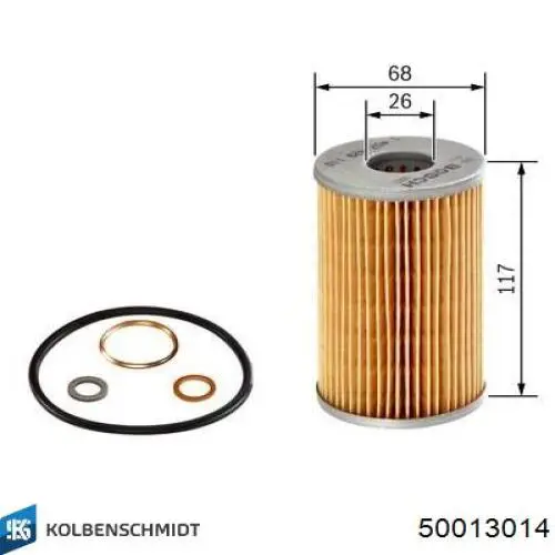 Фильтр очистки масла центробежный Kolbenschmidt 50013014 цена, от 3.50 USD