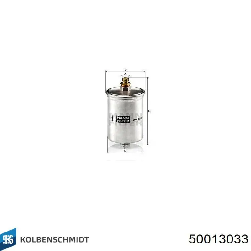 Фильтр тонкой очистки топлива Kolbenschmidt 50013033 цена, от 9.58 USD