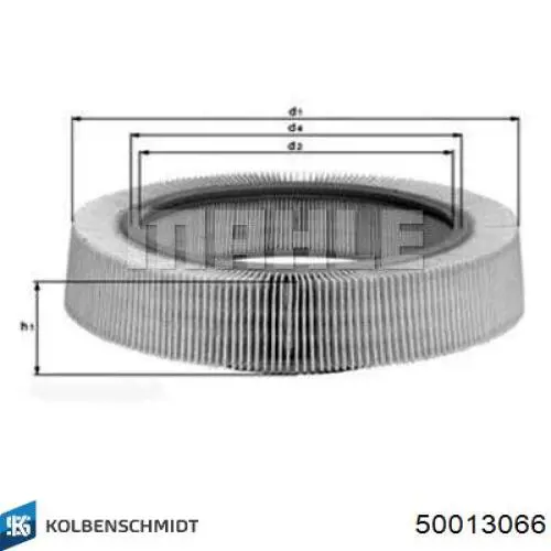 Элемент воздушного фильтра Kolbenschmidt 50013066 цена, от 6.38 USD