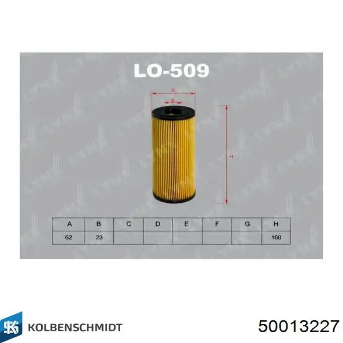 Фильтр масла Kolbenschmidt 50013227