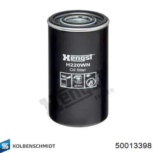 Фильтр очистки масла центробежный Kolbenschmidt 50013398 цена, от 14.84 USD