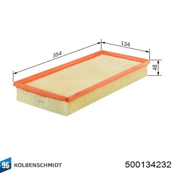 Элемент воздушного фильтра Kolbenschmidt 500134232 цена, от 14.45 USD