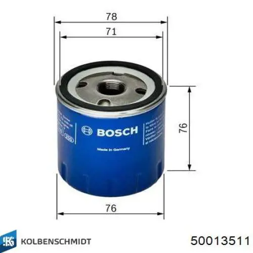 Фильтр очистки масла центробежный Kolbenschmidt 50013511 цена, от 3.80 USD
