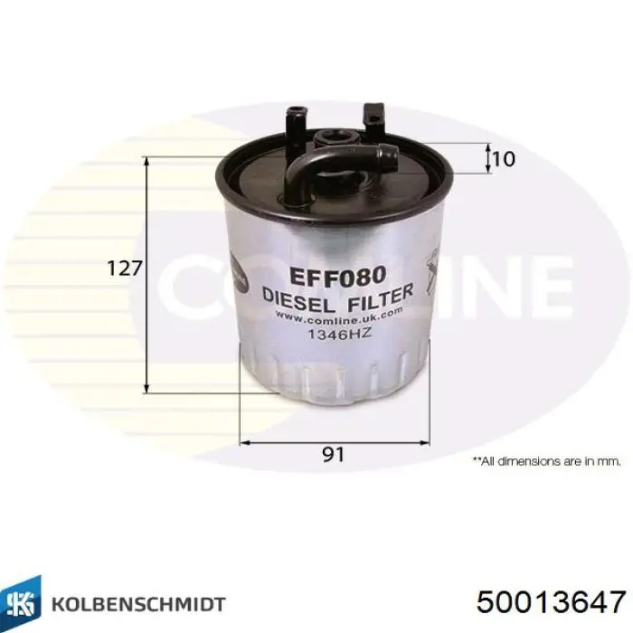 Фильтр тонкой очистки топлива Kolbenschmidt 50013647 цена, от 10.89 USD