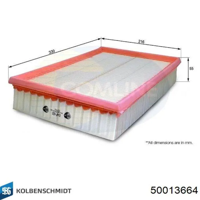 Купить 50013664 Kolbenschmidt Автомобильный фильтр воздуха