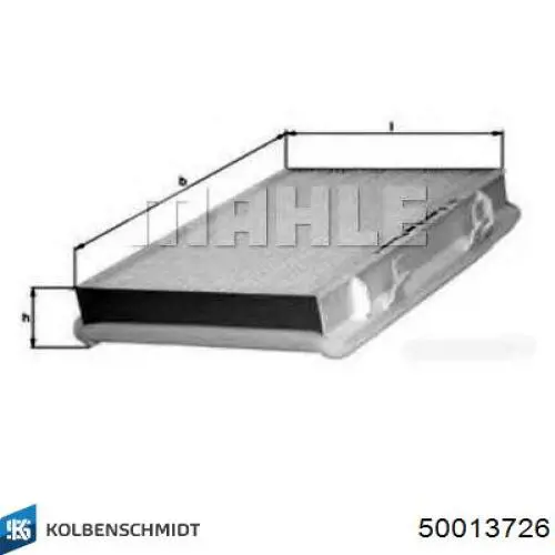 Купить 50013726 Kolbenschmidt Фильтр салона угольный