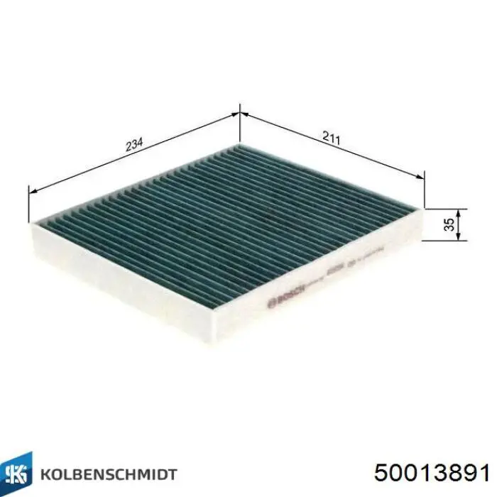 Купить 50013891 Kolbenschmidt Фильтр салона угольный