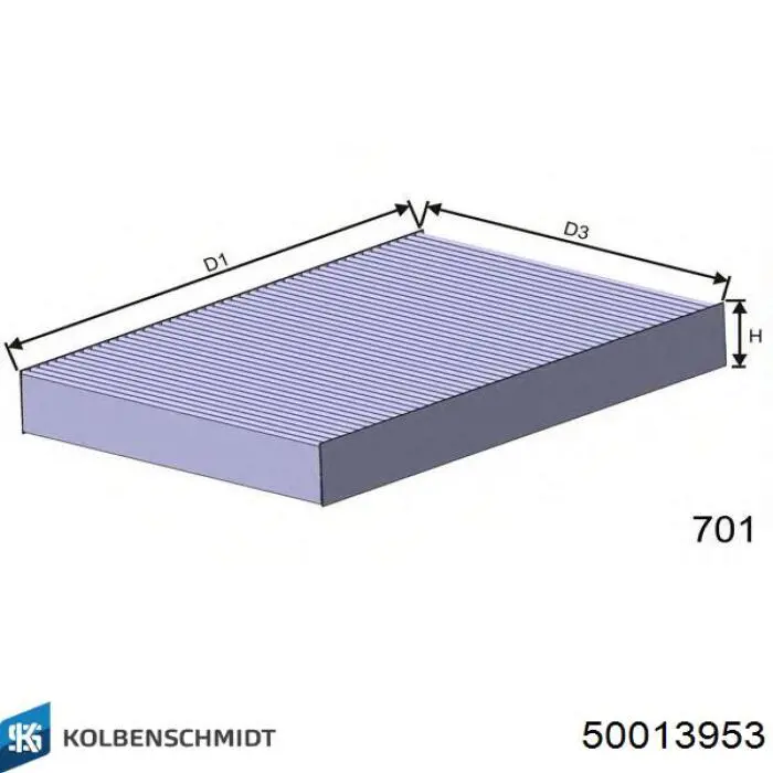 Воздушный фильтр салона Kolbenschmidt 50013953