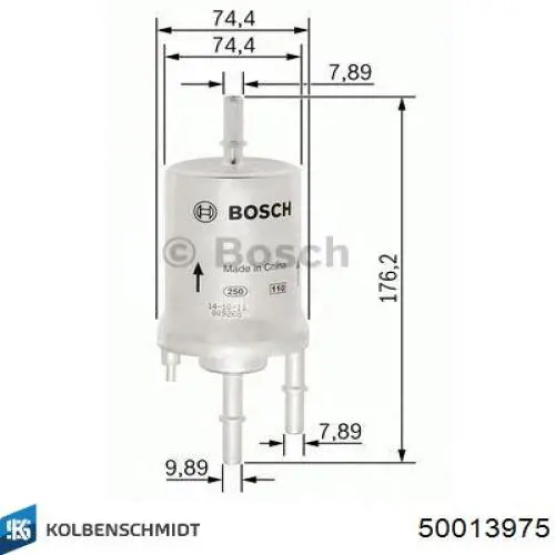 Фильтр тонкой очистки топлива Kolbenschmidt 50013975 цена, от 7.95 USD