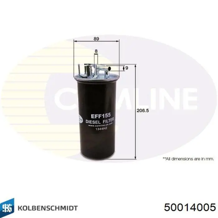 50014005 Kolbenschmidt Фильтр топлива