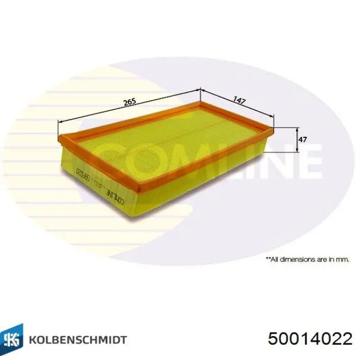 Купить 50014022 Kolbenschmidt Автомобильный фильтр воздуха
