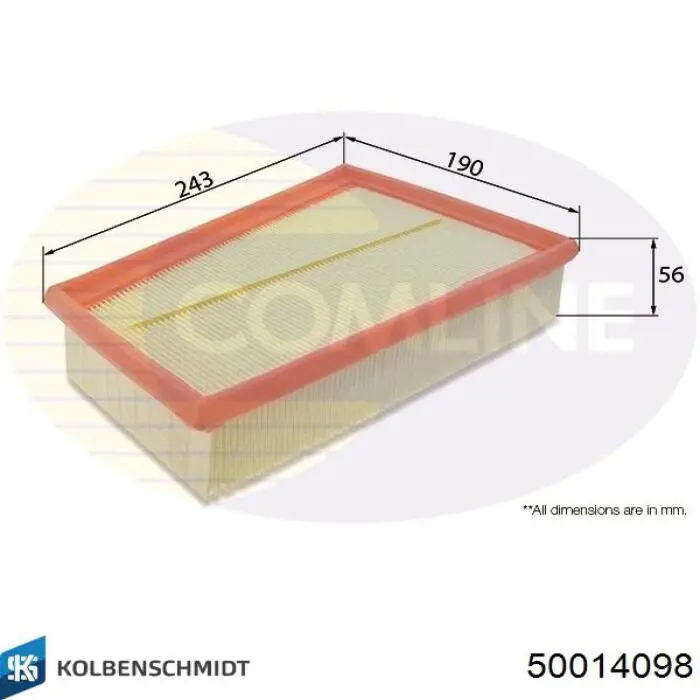 Купить 50014098 Kolbenschmidt Автомобильный фильтр воздуха