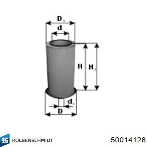 Элемент воздушного фильтра Kolbenschmidt 50014128 цена, от 63.99 USD